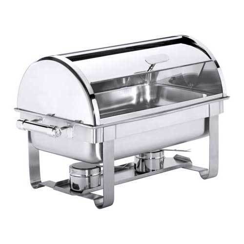 Chafing Dish avec couv. roll top GN 1/1, argent