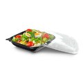 Assiette à salade en PET avec couv., carrée - 1