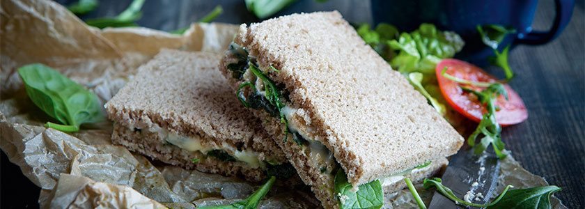 Pain de seigle au Gorgonzola et aux épinards
