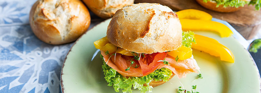 Petit pain au saumon