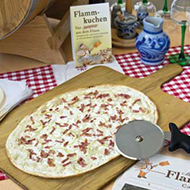 Fond de tarte flambèe Bio, oval 38 x 28 cm