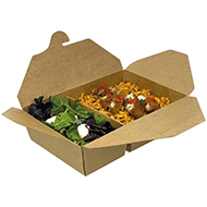 Assiette box brune, 2 parties
