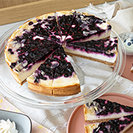 Cheesecake aux myrtilles