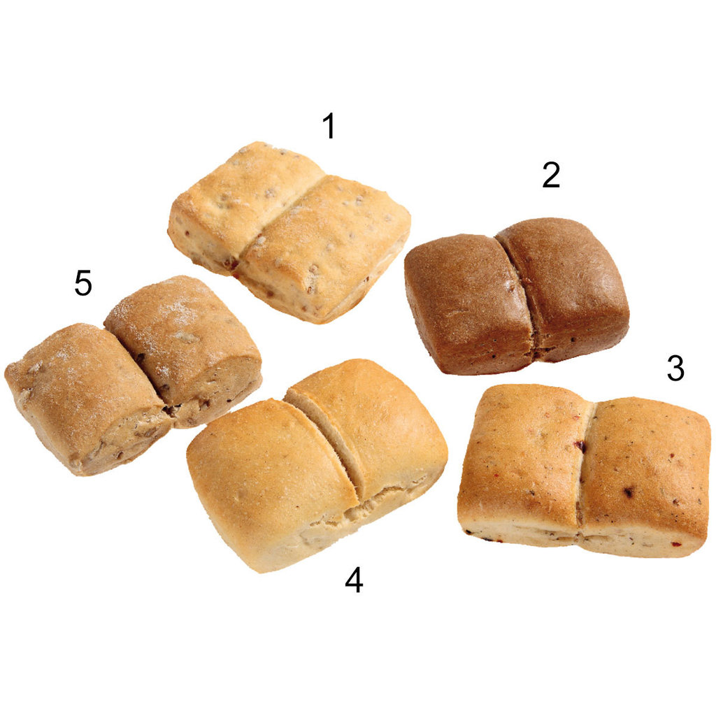 Assortiment mini-pains navettes, 5 sortes