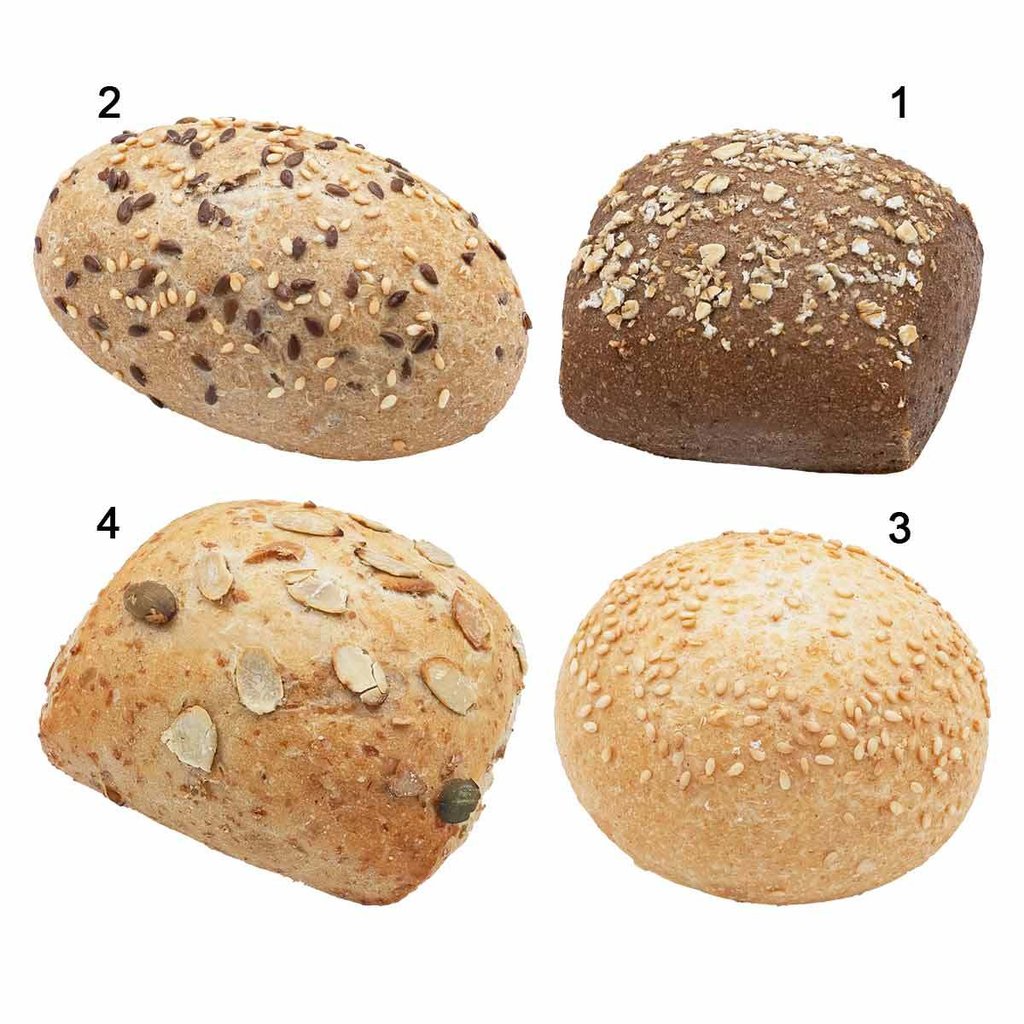 Assortiment mini-pains Bio**, 4 sortes