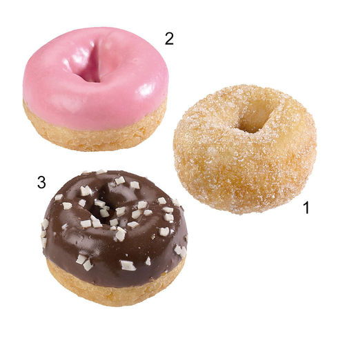 Assort. baby donuts, 3 sortes