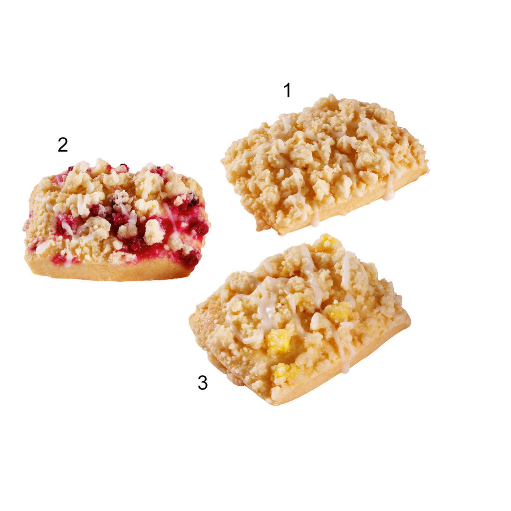 Assortiment minis crumbles, 3 sortes
