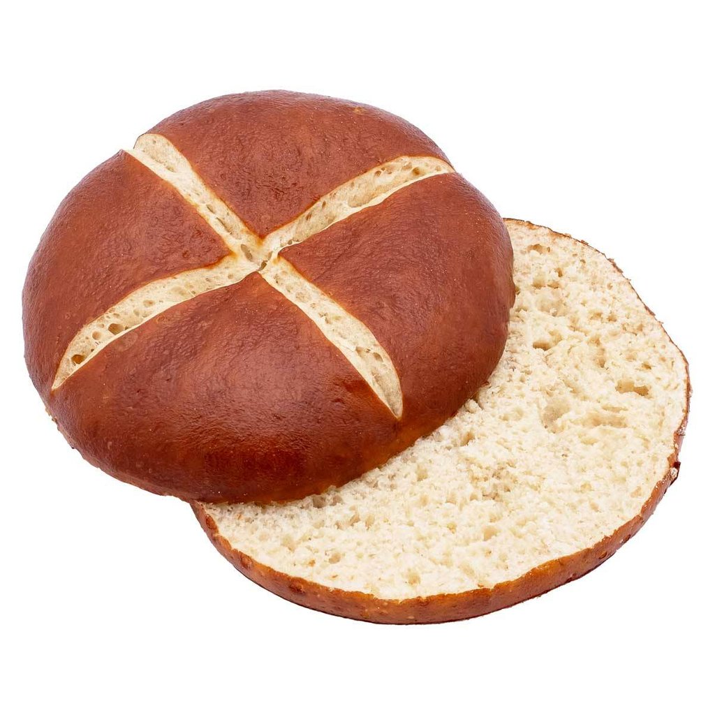 Burger bretzel, tranché