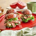 Mini burger bretzel brioché tranché, cuit - 4