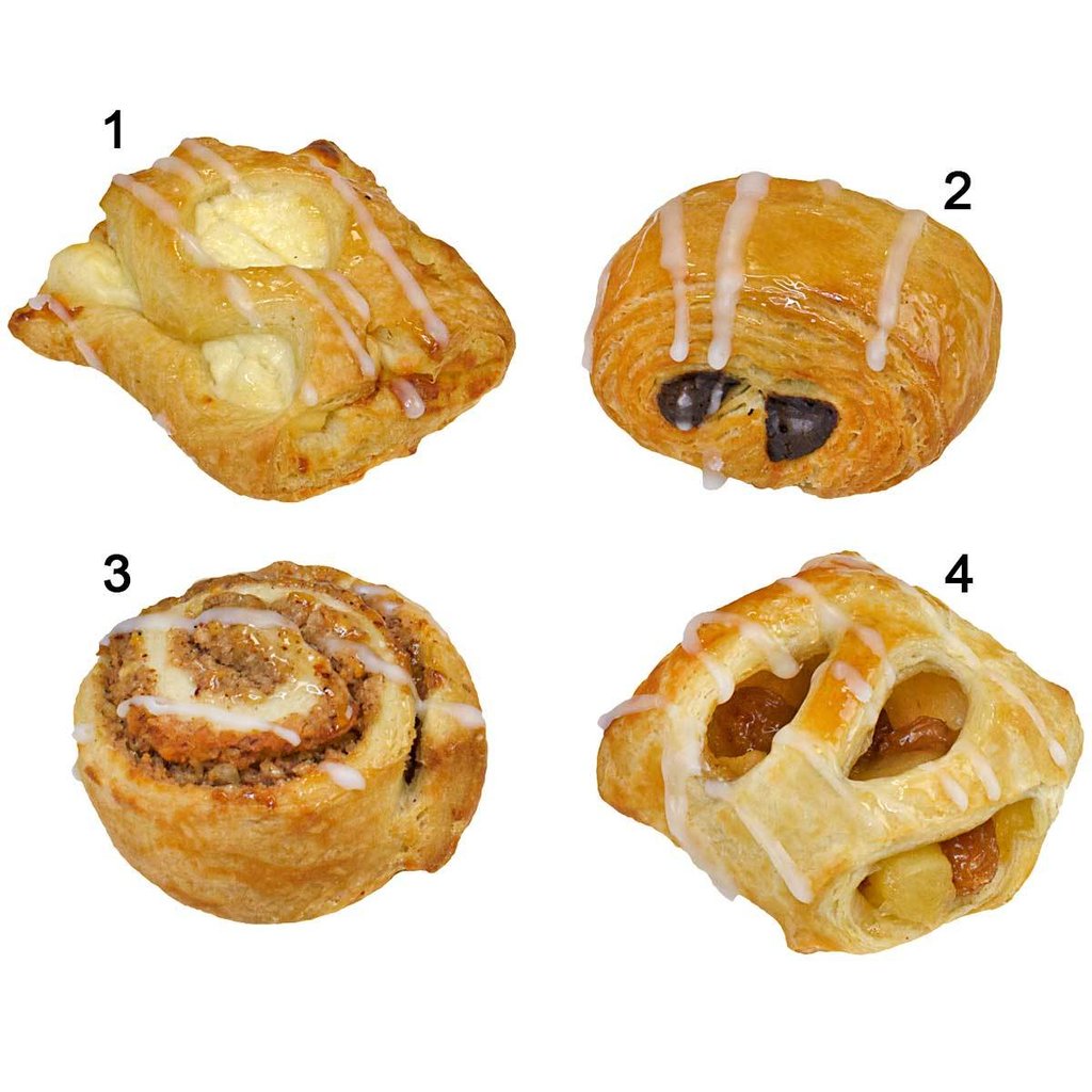 Mini-feuilletés sucrés, 4 sortes