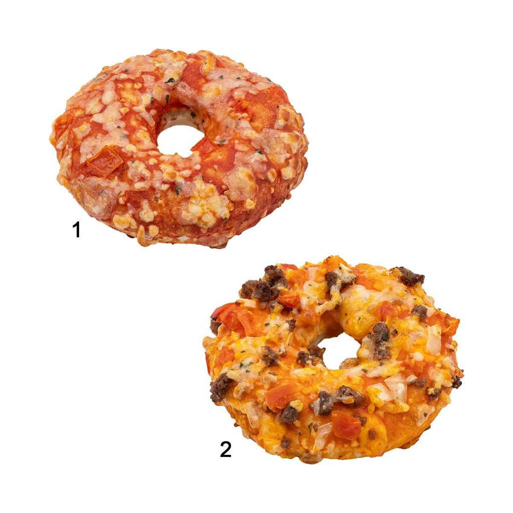 Assortiment de donuts pizzas, 2 sortes