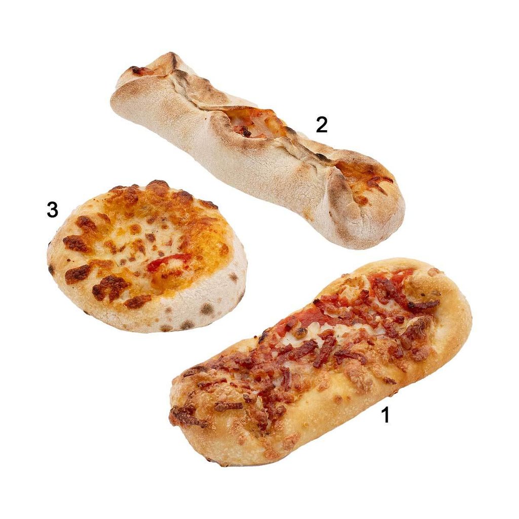 Assortiment de pizzas snacks, 3 sortes