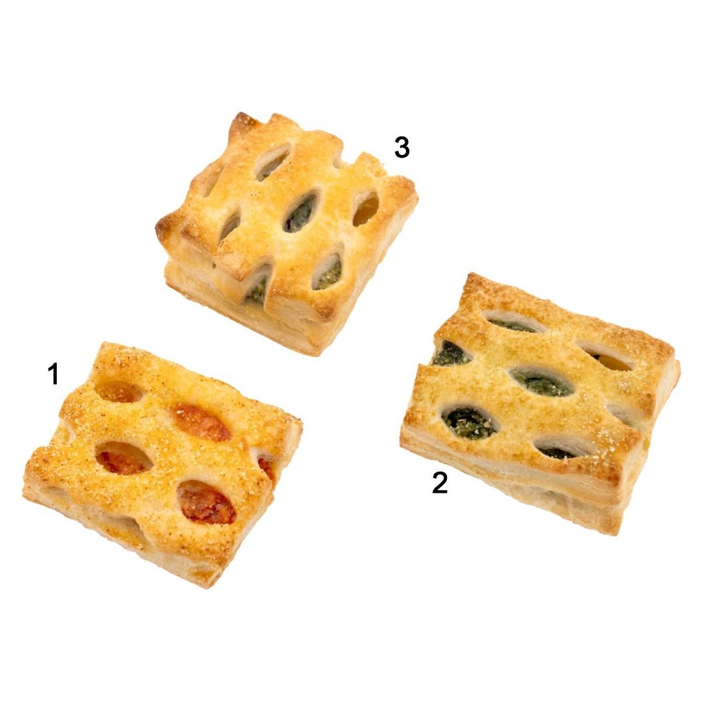 Assortiment de minis feuilletés épicés, 3 sortes