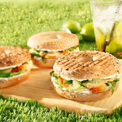 Assortiment de bagels, tranchés