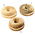 Assortiment de bagels, tranchés