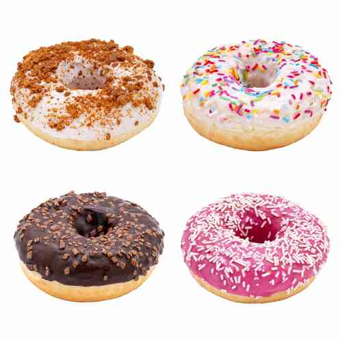 Assortiment donuts gourmands, 4 sortes