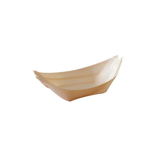Coupelle en bois en forme de bateau, 7 x 4 cm