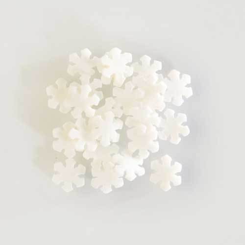 Décor en sucre "Flocon de neige", blanc