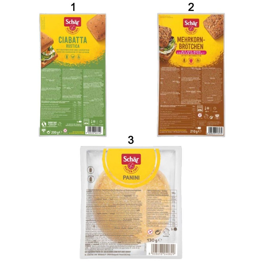 Assortiment "Petits pains Schär", sans gluten