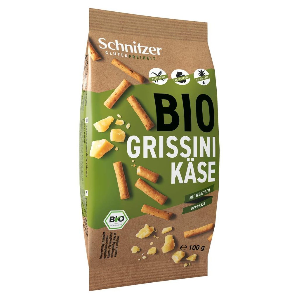 Schnitzer Gressins au fromage Bio, sans gluten
