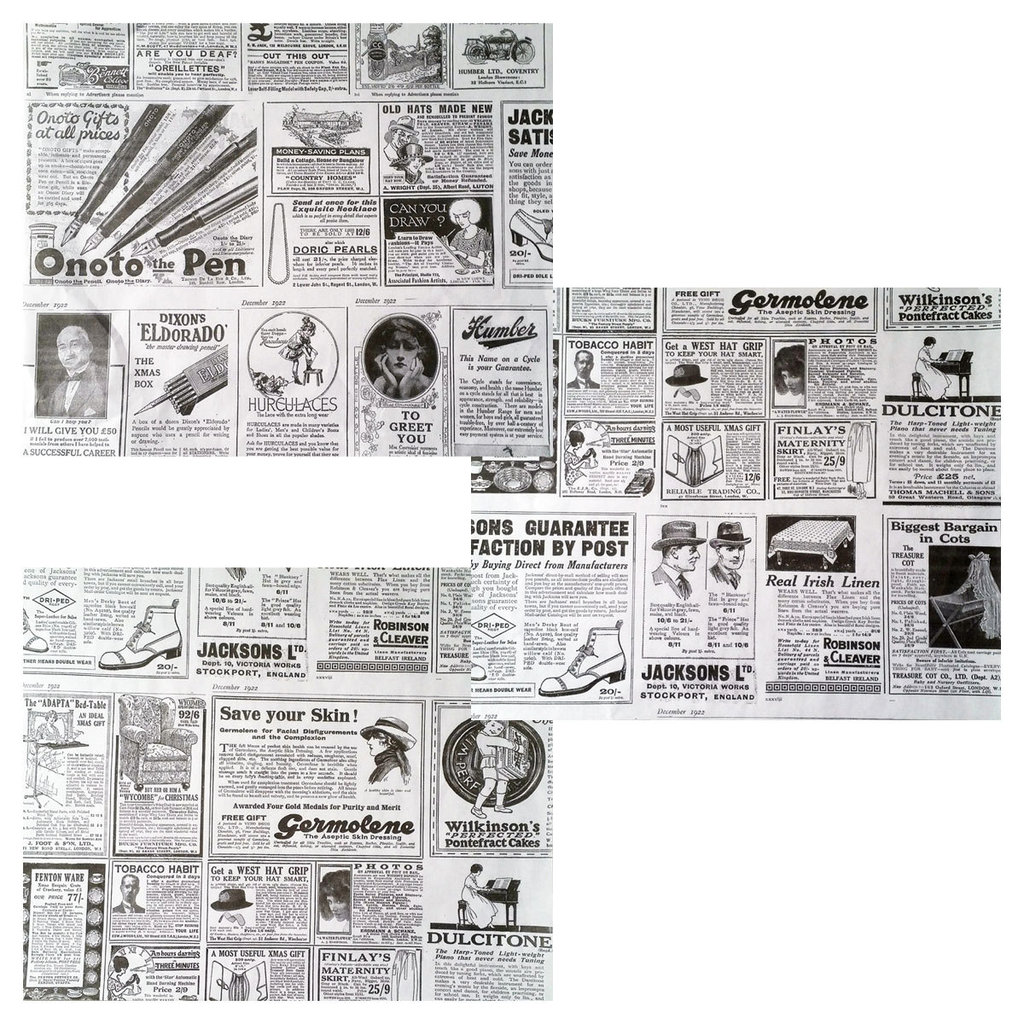 Papier d'emballage "The Monday Times"