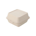 Boîte burgers réutilisable, 16 x 15 x 10 cm, blanc - 1