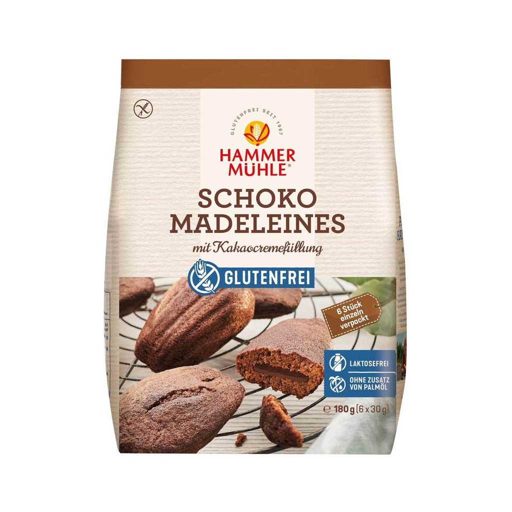Madeleines au chocolat Hammermühle, sans gluten