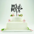 Cake topper "Mr&Mrs" noir, acrylique - 1