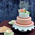 Cake topper "Mr&Mrs" miroir, acrylique - 1