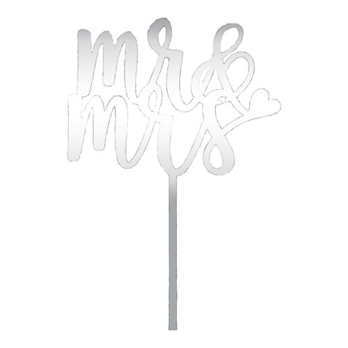 Cake topper "Mr&Mrs" miroir, acrylique