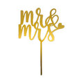Cake topper "Mr&Mrs" doré, acrylique