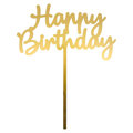 Cake topper "Happy Birthday" taille 1, doré