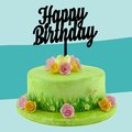 Cake topper "Happy Birthday" taille 2, noir - 1