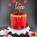 Coeurs en sucre, rouge - 1