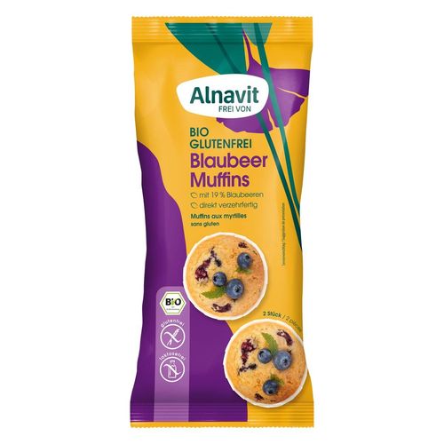 Muffin Bio aux myrtilles Alnavit, sans gluten