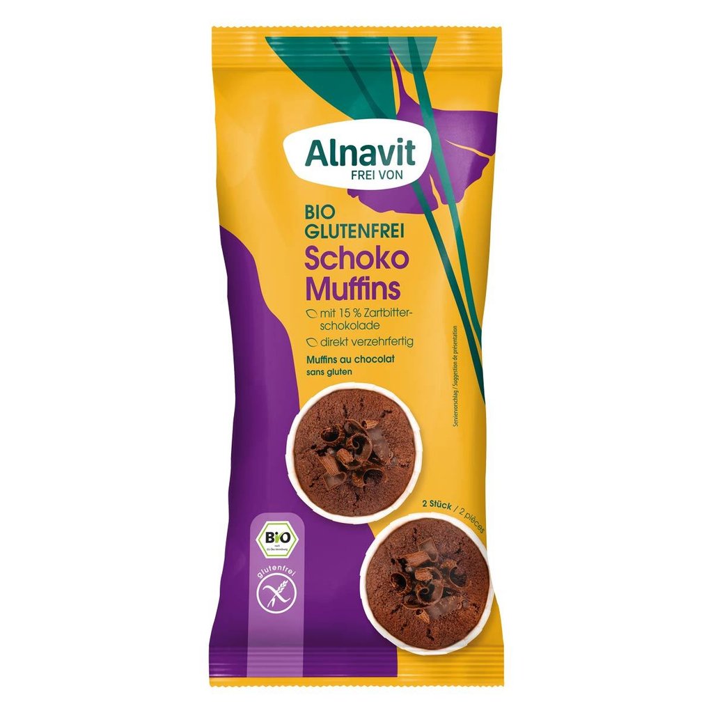 Muffin Bio au chocolat Alnavit, sans gluten