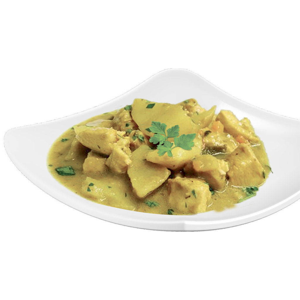Plat préparé "Poulet au curry", sans gluten