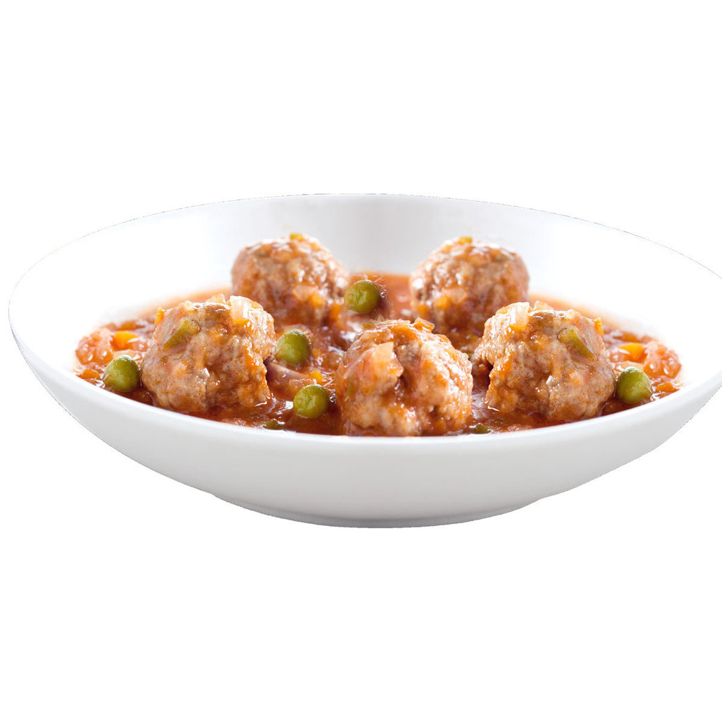 Plat prép. "Fricadelles & petits pois",sans gluten