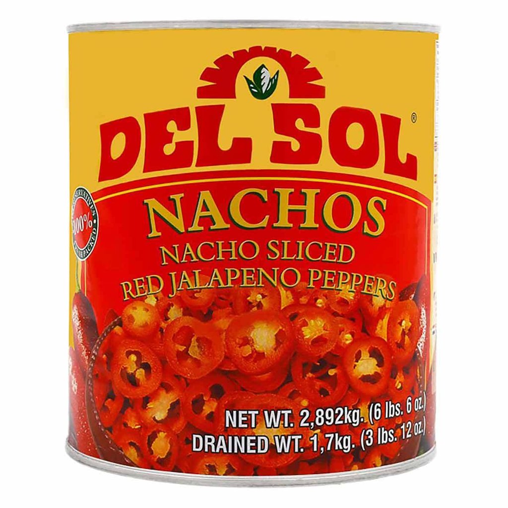 Piments jalapeños rouges DEL SOL, en rondelles