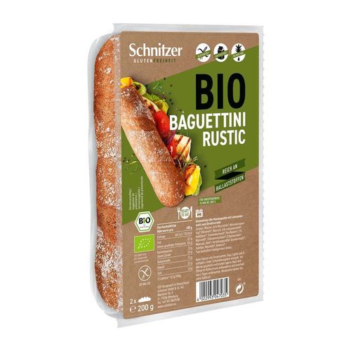 Schnitzer Bio Baguettini rustic, sans gluten