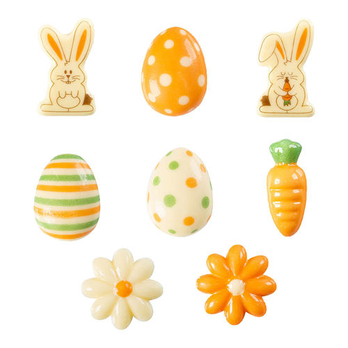 Assortiment de décors de Pâques en chocolat