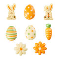 Assortiment de décors de Pâques en chocolat