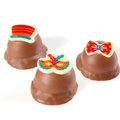 Décors en chocolat "Carnaval", assortis - 1
