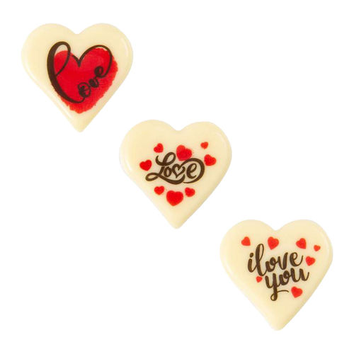 Décor en chocolat coeur "love"