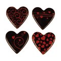 Décor en chocolat noir Coeur, 4 sortes