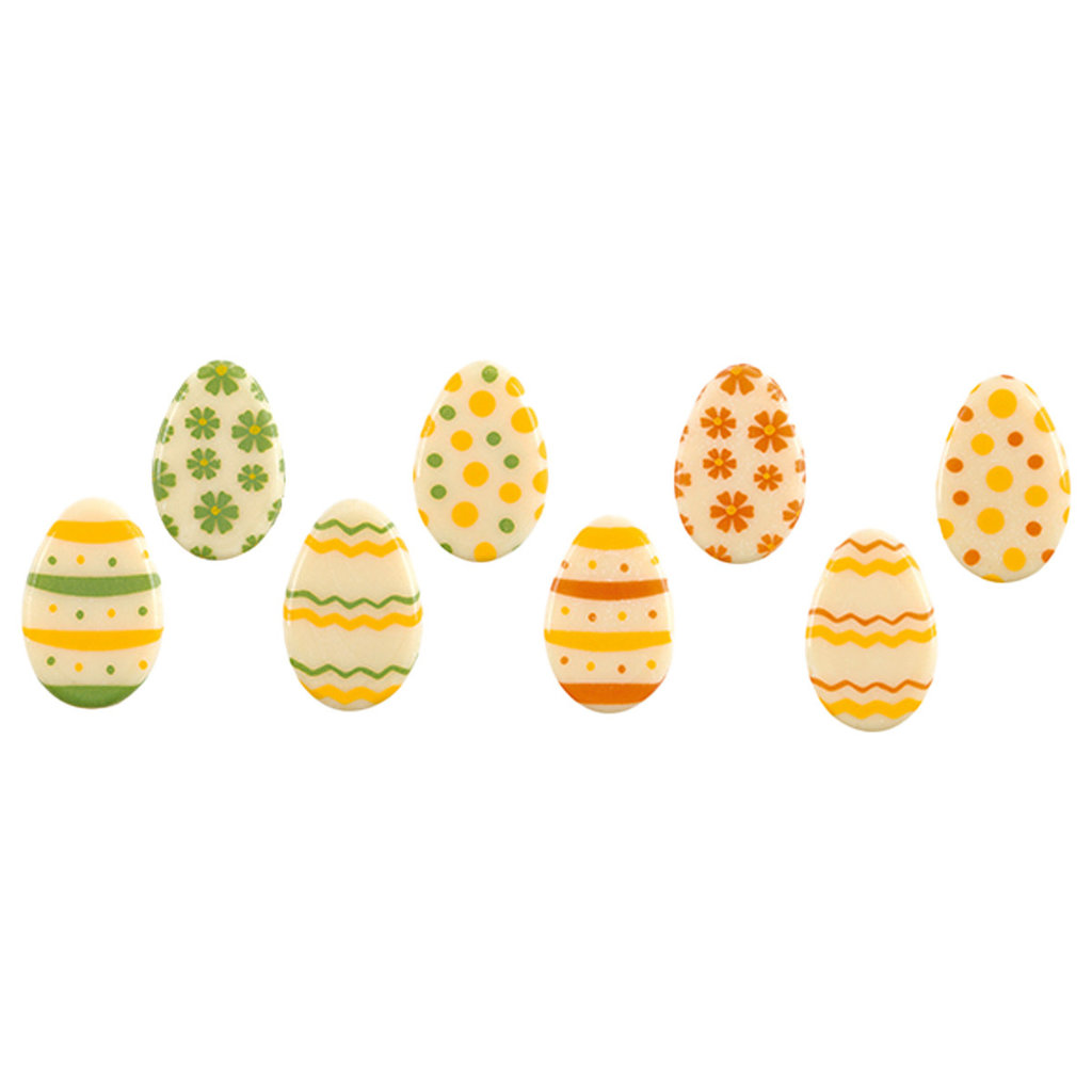 Décors en chocolat Oeufs de Pâques, assortis