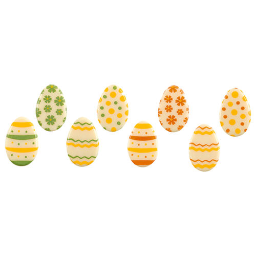 Décors en chocolat Oeufs de Pâques, assortis