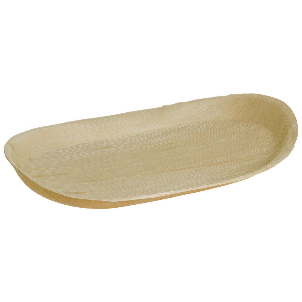 Plateau oval en palmier, 48 x 24 x 4 cm