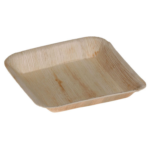 Assiette en feuilles de palmier, 17 x 17 x 2,5 cm
