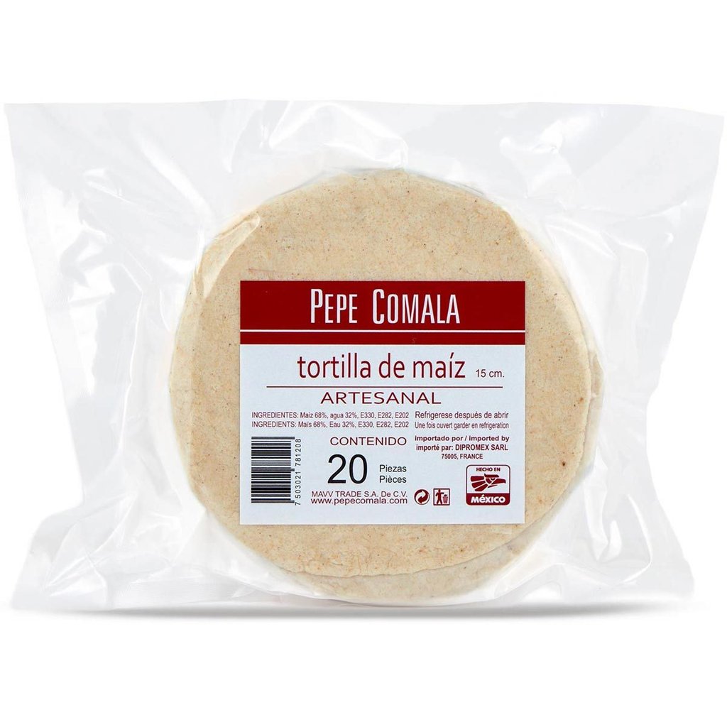 Tortilla de maïs blanc, Ø 15 cm, 500 g